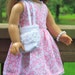 American Girl Doll Clothes-Pink Flowered Summer Dress and Totebag