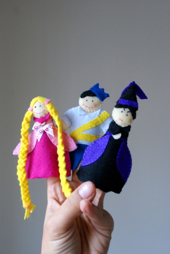 Items similar to Rapunzel Felt Finger Puppet on Etsy