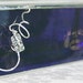 Stained Glass Jewelry Box Vivid Purple 2x6 w/ two Pewter-cast Lotus Flower Charm Handmade