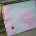 Stained Glass Box Pink Iridescent 3x4 w/ Pewter-cast Rose Flower Handcrafted Jewelry Box
