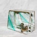 Stained Glass Box Green Baroque 3x4 w/ a Large Free-form Heart Hand-crafted OOAK