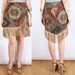 vintage 80s southwestern mini skirt with FRINGE trim