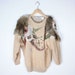 On Hold For Nicole Vintage 80s Boho Tan Patchwork FUR Sweater