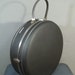 Original 60s Vintage Gray AMERICAN TOURISTER Round Travel Case.