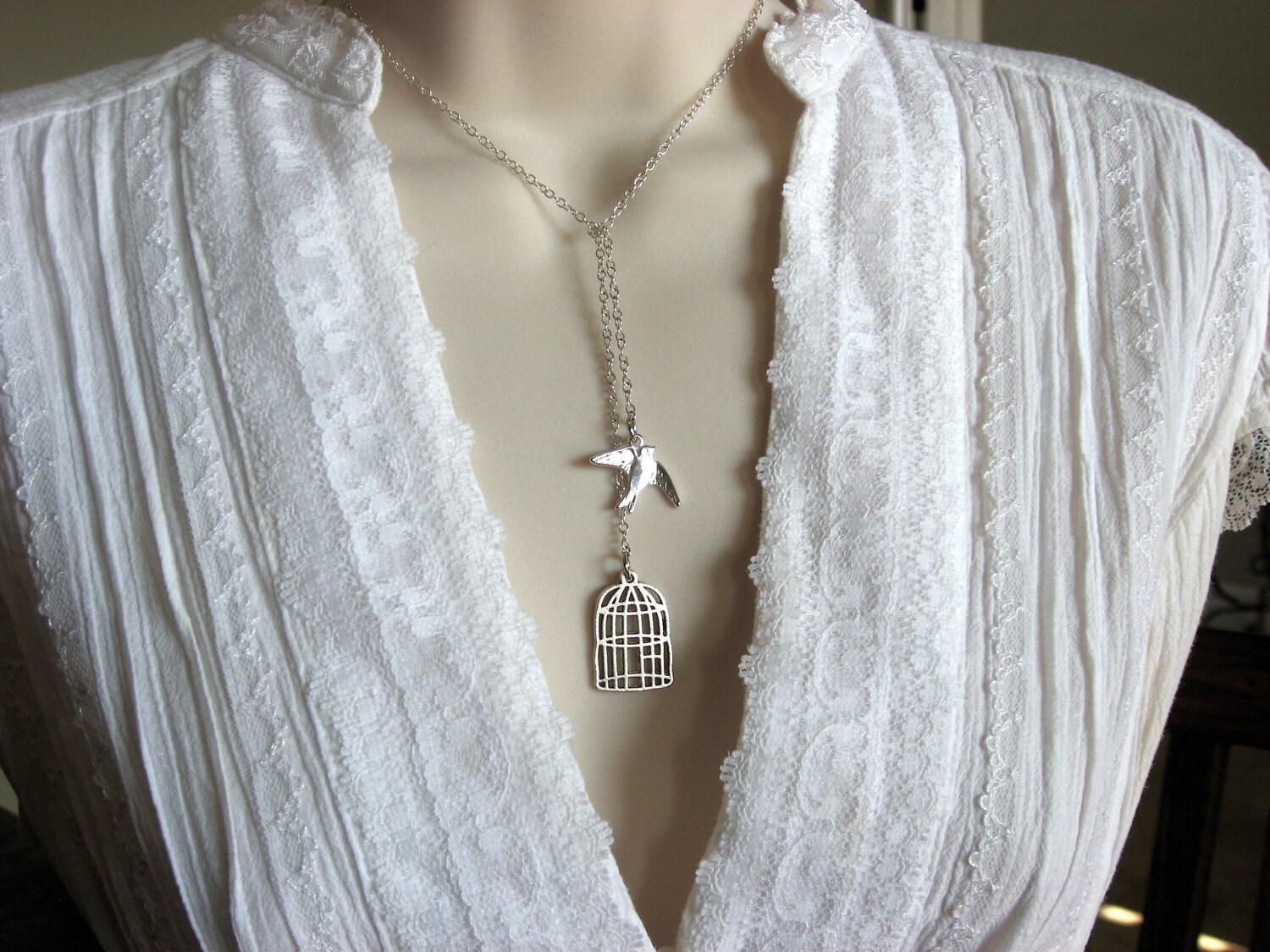 Be Free Bird Necklace Bird Cage Necklace