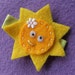 Sunny Sunshine Yellow Felt Clippie