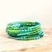 shimmering mermaid green memory wire bracelet
