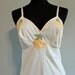 1950s chickita banana one of a kind yellow slip with banana applique size m