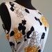 1960s Shift Dress Japanese made yellow /black floral by Soreen Printed size L