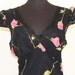30s Inspired Vintage Betsy Johnson Chiffon / Lace Rose Pattern Dress Size 12 RESERVED for Xochitl