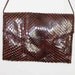 1980s Sandra Roberts Vintage brown Snake Skin Purse