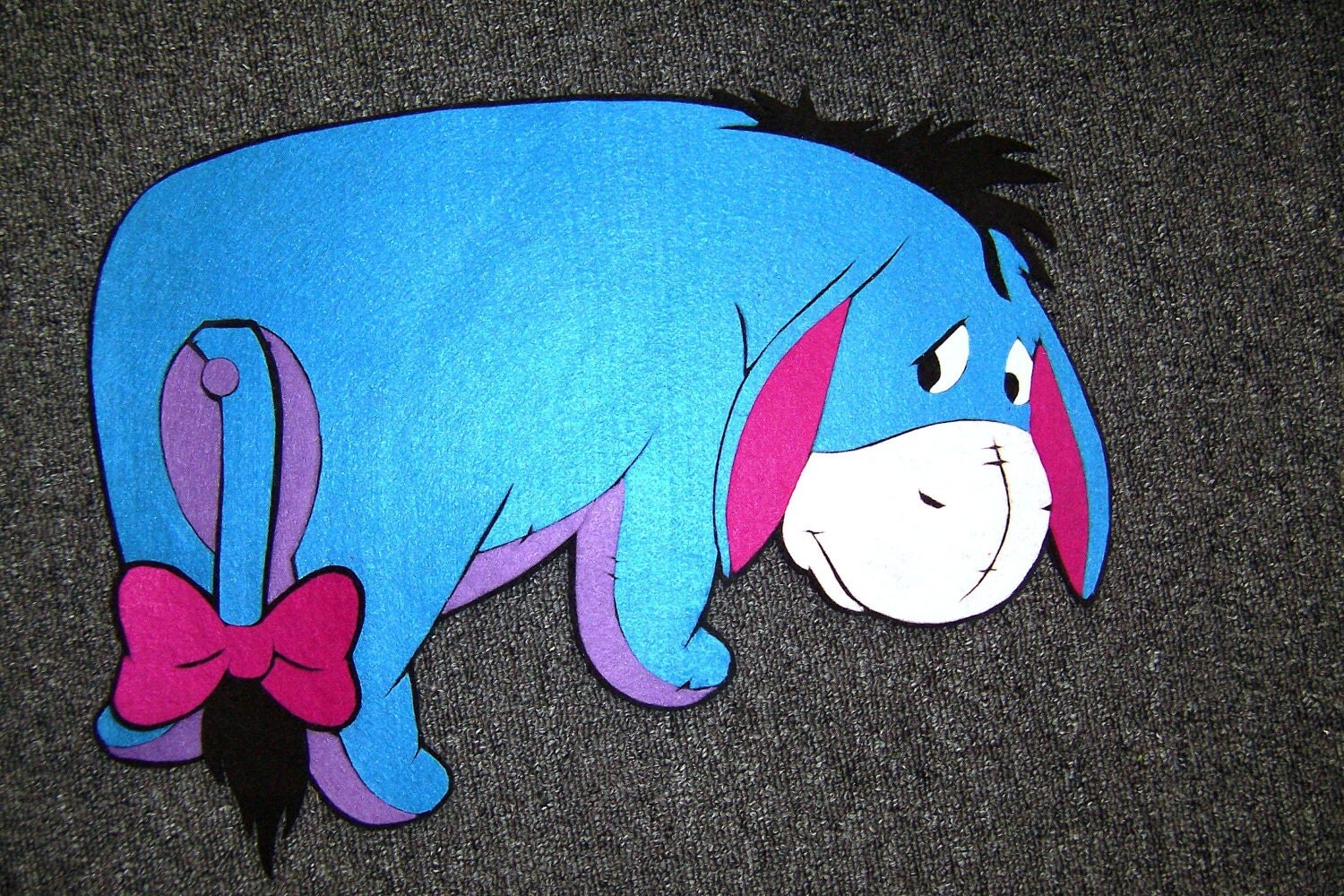 Handmade Pin the Tail on Eeyore Game Donkey Felt Wallhanging