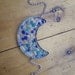 Blue Glass Moon and Star Sun Catcher