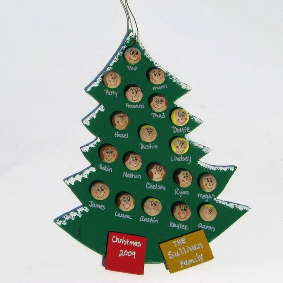 large personalized family christmas tree ornament by large personalized family christmas tree ornament by