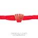 Vintage 80s Red Gold Metal Shell Runway Rope Belt