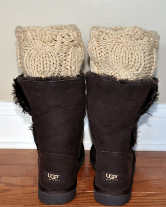 Items similar to BOOT CUFFS Socks Leg Warmers Choose COLOR UGGs Cabled