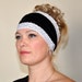 Headband Lace Jersey Stretch CHOOSE COLOR Jersey Knit Yoga Bandana Wide hair wrap fashion turban black Easter Gift Mothers Day