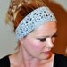 Crochet Headband Hair Scarf 100% COTTON Headwrap Headcover Gray Grey Hair band Organic Cotton Lace Girly Gift
