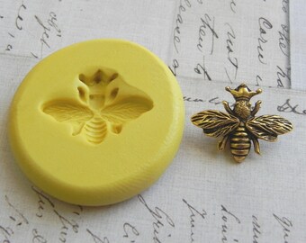 QUEEN BEE - Flexible Silicone Mold - Push Mold, Jewelry Mold, Polymer Clay Mold, Resin Mold, Craft Mold, Food Mold, PMC Mold
