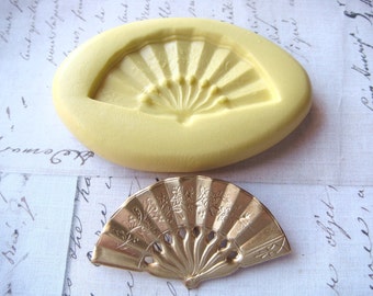 FAN - Flexible Silicone Mold - Push Mold, Polymer Clay Mold, Pmc Mold, Resin Mold, Jewelry Mold