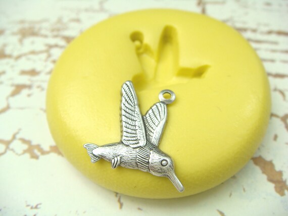 hummingbird with bail tiny flexible silicone mold push by hummingbird with bail tiny flexible silicone mold push by