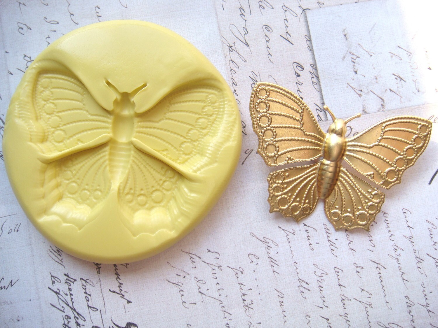 BUTTERFLY large Flexible Silicone Mold Push Mold