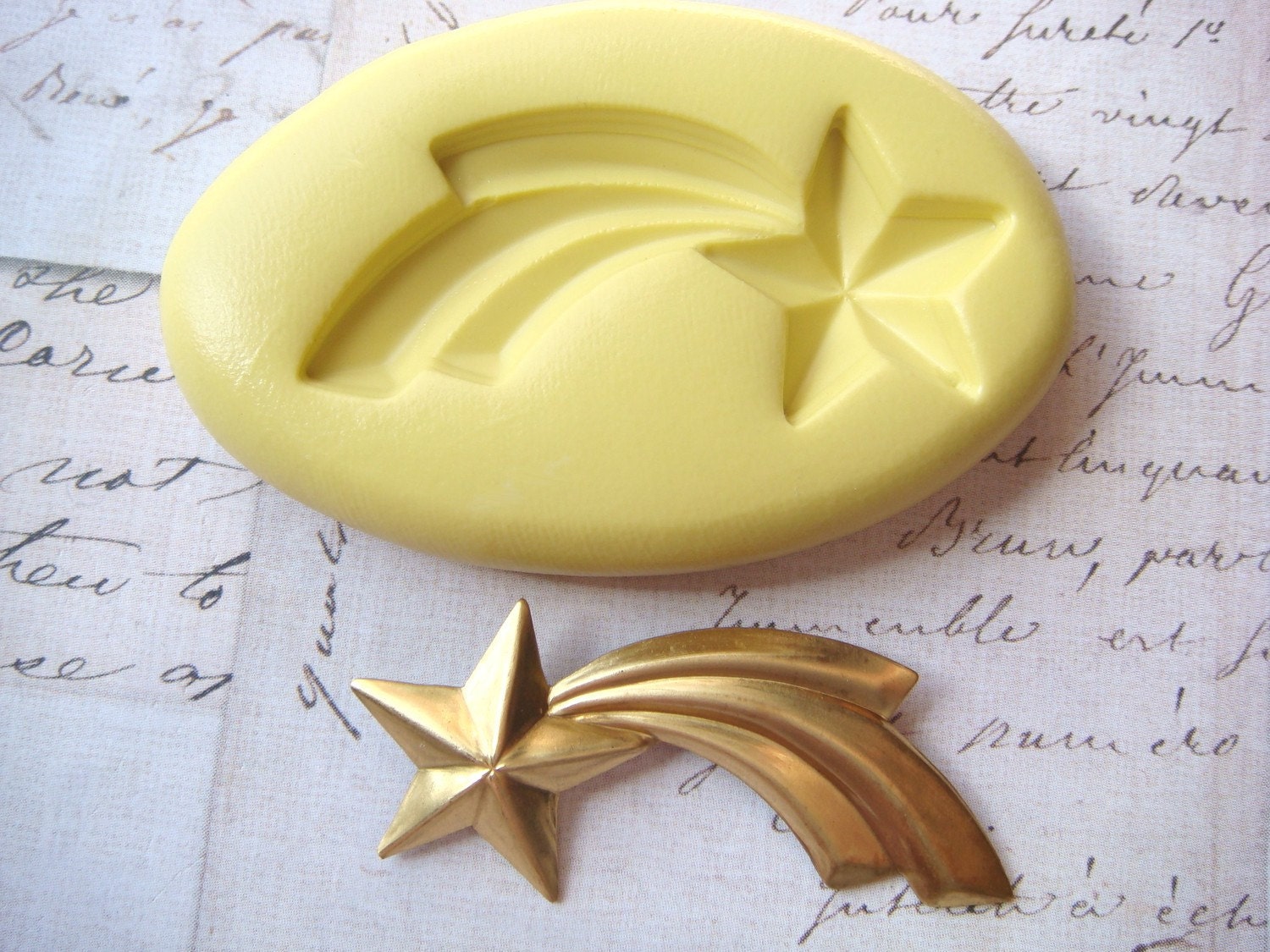 SHOOTING STAR large Flexible Silicone Mold Push Mold