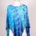 Shibori Silk Chiffon Poncho