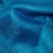 Tussar silk paisley self designed in Dark Cyan / Blue color - Half yard.