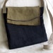 Small Bag black brown linen organic cotton