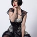 Sacrifice Dress- Black and White Eco Luxury Dress with Vintage Lace