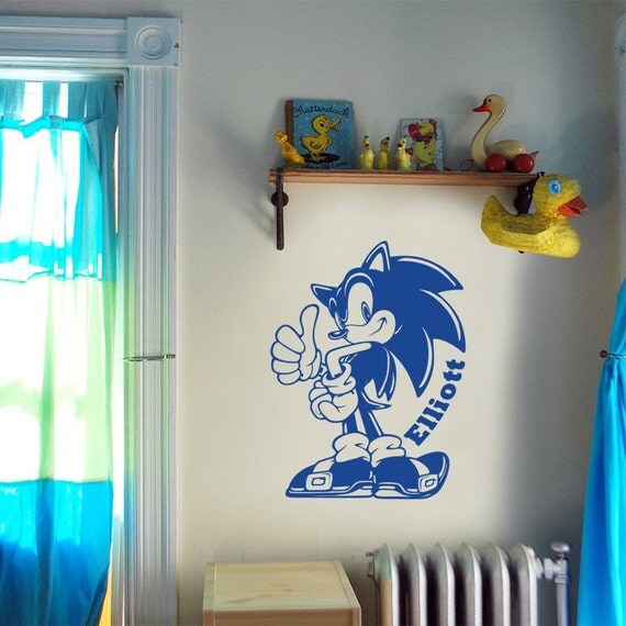 Items similar to Vinyl Wall Decal Art Sticker Sonic the Hedgehog