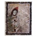original mixed media figurative IN the WOODS embroidery paper