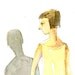 original watercolor painting, SHADOW, figurative