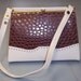 Oxford VANILLA and Chocolate two tone Top Handle Ladylike Handbag