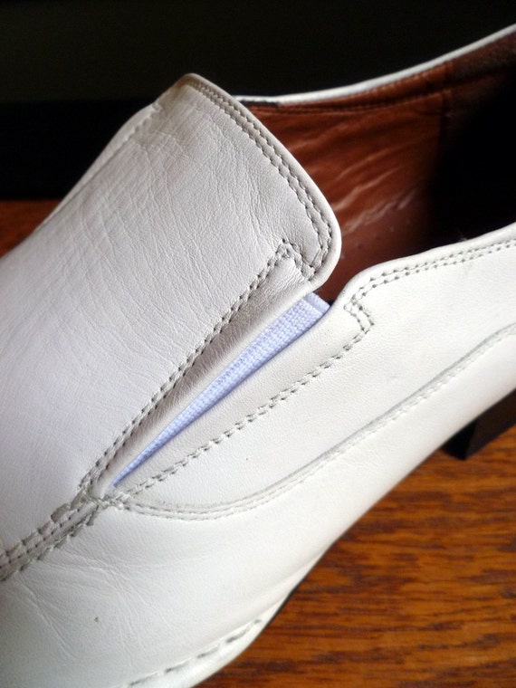 Men's LEATHER shoes HOLLYWOOD Wedding White size 12 M