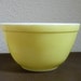 Vintage Pyrex LEMON yellow, ovenware GLASS bowl