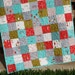 SALE Baby Quilt Little Apples Green Red Boy Blanket Nursery Crib Cot Decor Moda Fabrics Christmas Gift Shower Gift