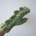 Monster, dinosaur, dragon fingerless gloves. Soft pure wool, adult's/ teens