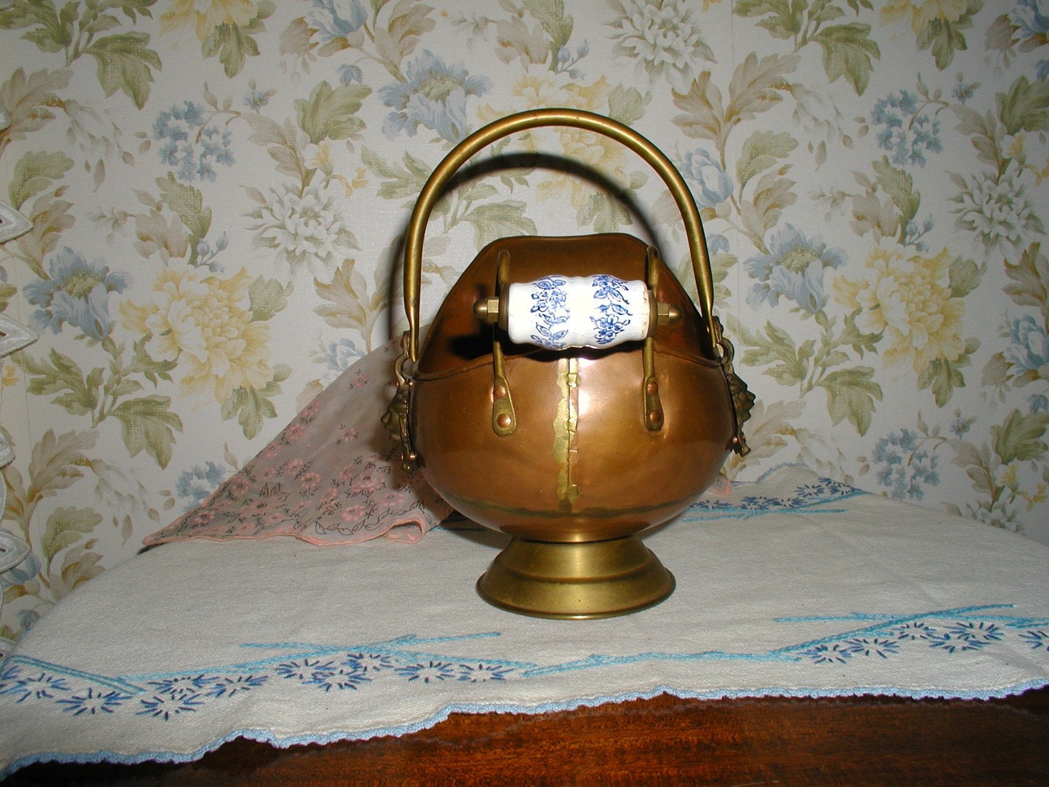 Vintage Copper Ash Bucket