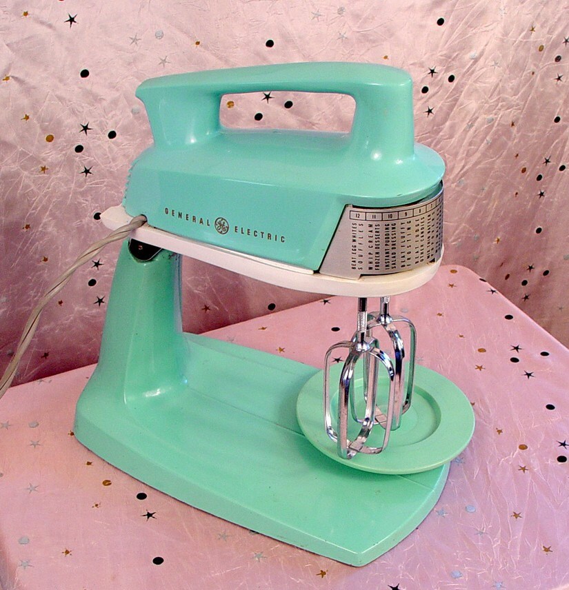 Vintage Turquoise General Electric Mixer
