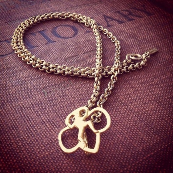 On My Honor vintage Brownie Girl Scout pin necklace on