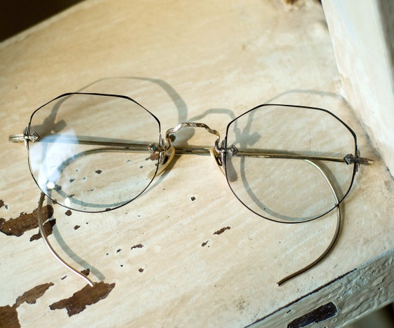 Eyeglasses Rimless Vintage 1940s