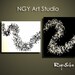 NGY 44 x 24 Custom made R. Silva Original Modern Abstract Contemporary Fine Art Painting