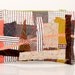 Recycled Zipper Pouch , Pencil Case- Colorful Earth tones scraps from the studio With Neon green zipper- Handmade