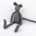 plush mouse doll - Bright Grey Woven Friendly Mouse- handmade fabric Doll