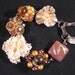 Reclaimed Vintage Bracelet, Bridesmaid Gift, Vintage Cluster Earring Bracelet with Enamel, Rhinestones and Shell - Autumn