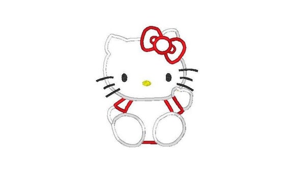 Items similar to Hello Kitty Full Body Machine Applique Design--2 sizes ...