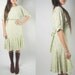 WoozWass Vintage Light Tea Green Floral Fish Tail Dress