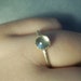 6mm Rose Cut Prehnite Cabochon Gemstone Sterling Silver Ring